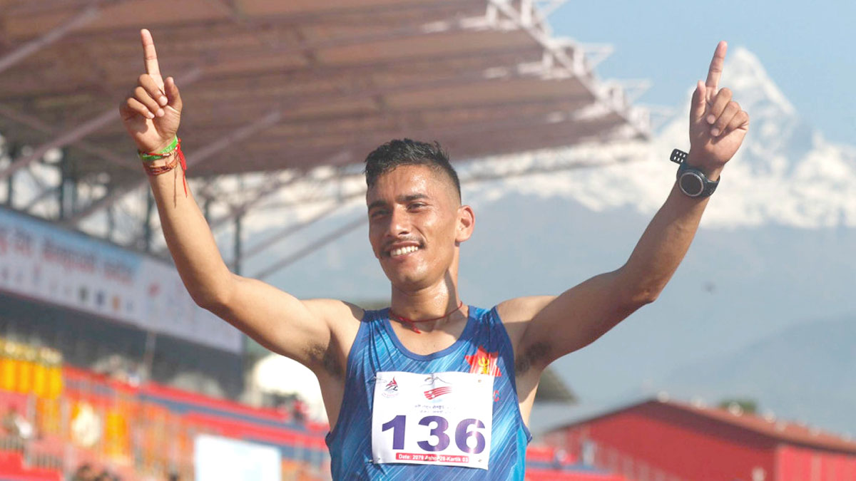राष्ट्रिय कीर्तिमानसहित दीपकले जिते १० हजार मिटर दौडमा स्वर्ण
